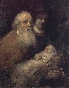 REMBRANDT Harmenszoon van Rijn Simeon with the Christ Child in the Temple oil painting artist